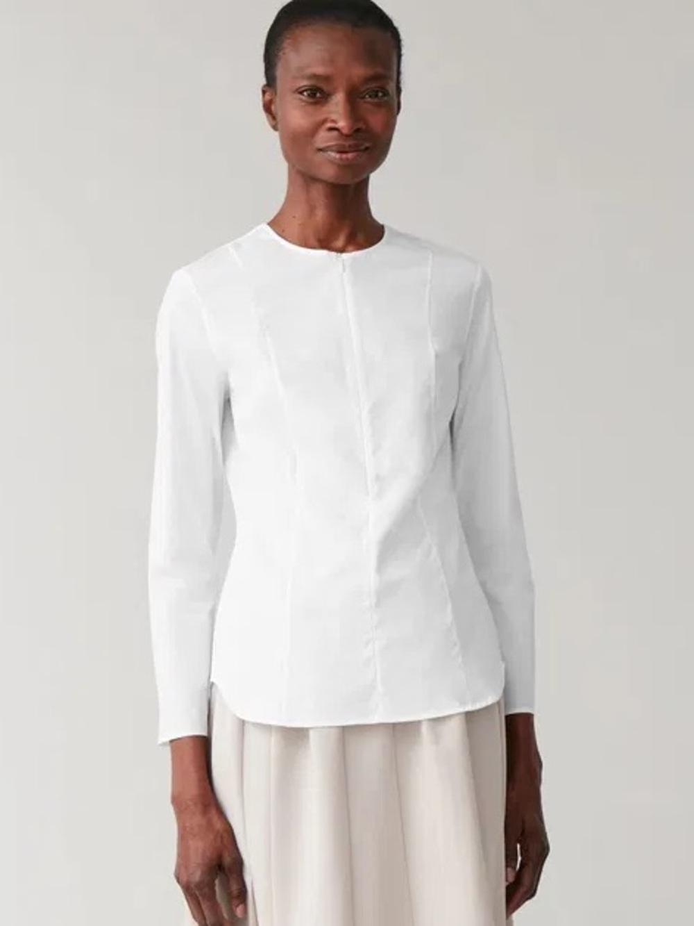 COS cotton zip top